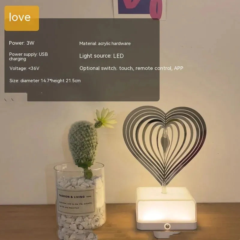 Creative Three-dimensional Rotating Ambience Light Bedroom - Bellarte Enchanté Creative Three-dimensional Rotating Ambience Light Bedroom